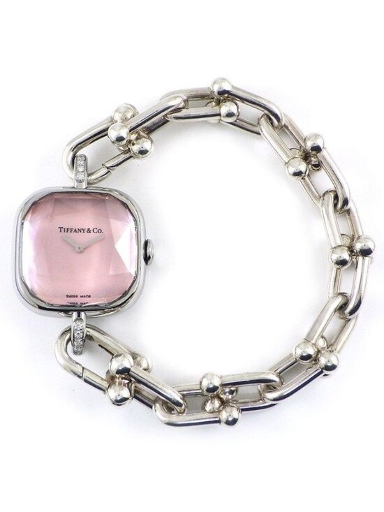 Tiffany & Co Watch Hardware Diamond Lug Square Pink main image 6